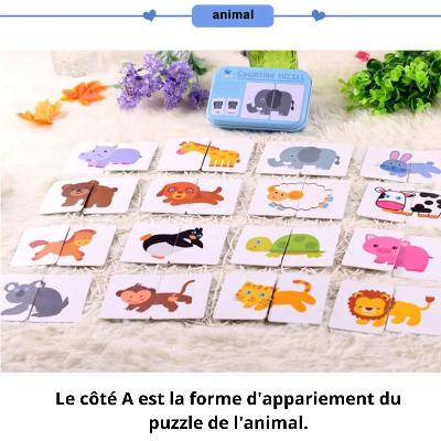 Puzzle double face - Animaux