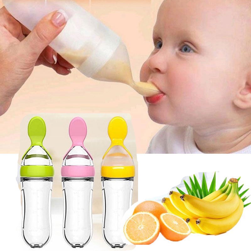 Biberon avec cuillère pour nouveau-né | EasyBottle™ - La magie de bébé