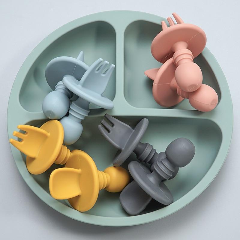 CuttieSpoon™ | Cuillère et fourchette pour bébé | Maman - La magie de bébé