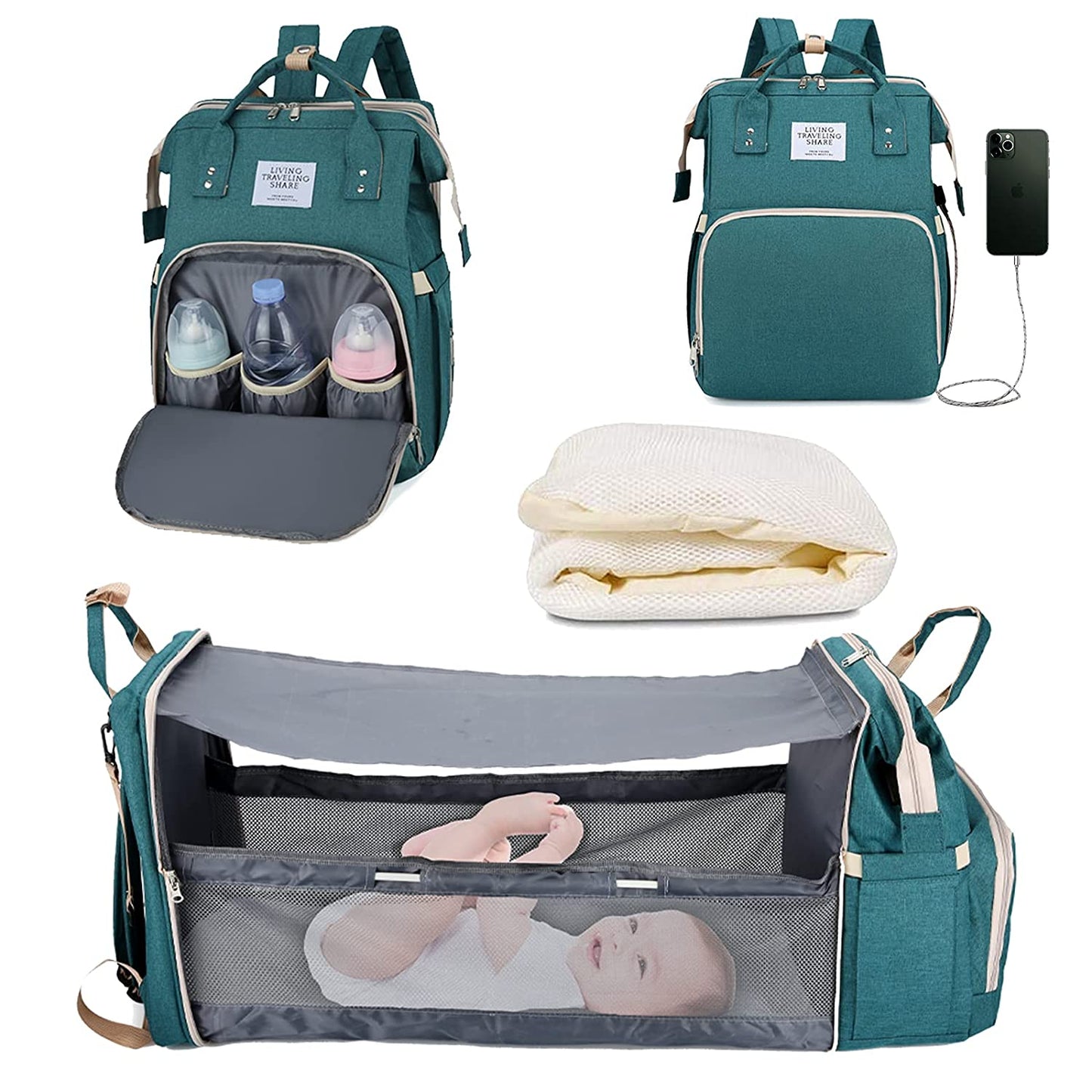 Sac à langer portatif | Berceau de voyage BabyNappy™ - La magie de bébé